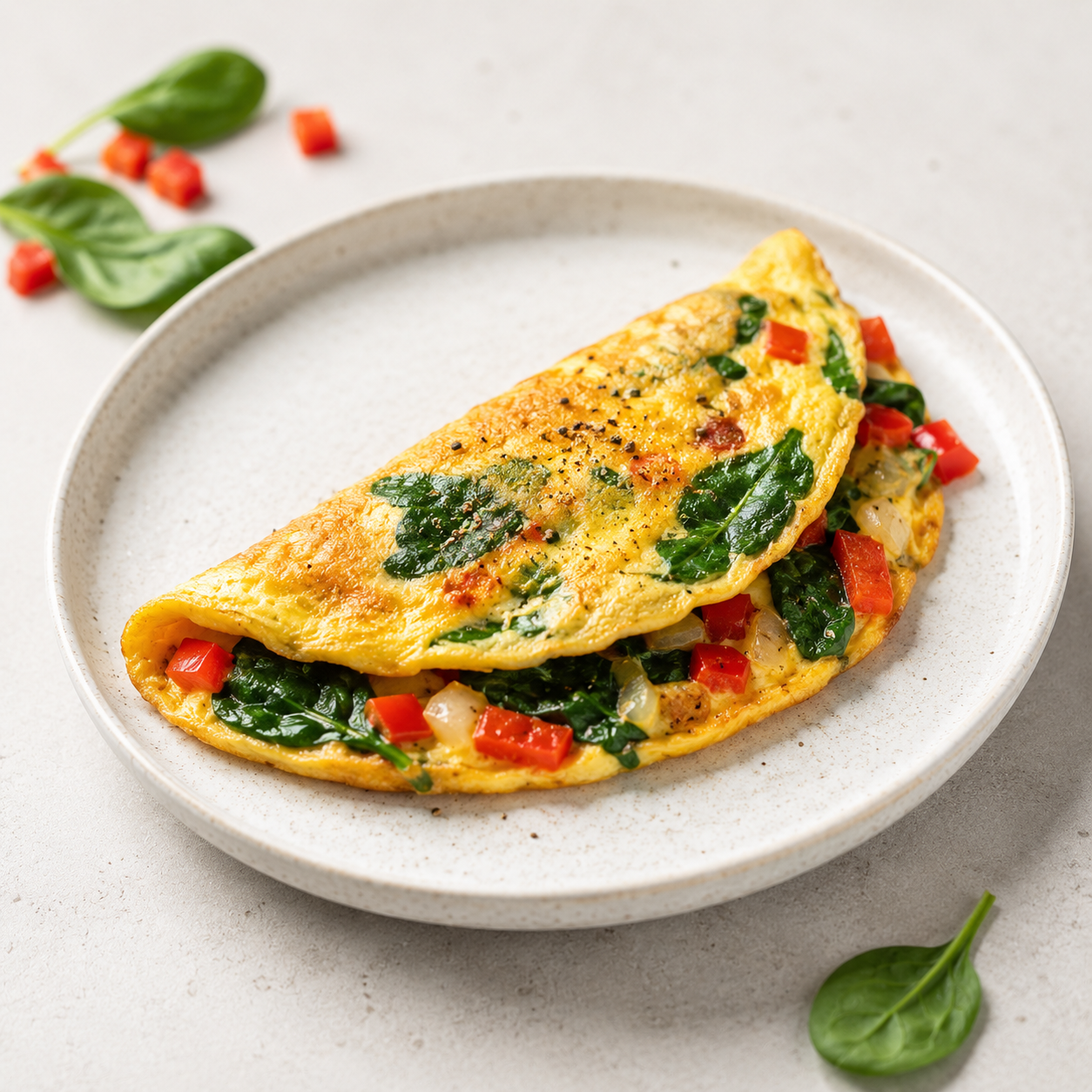 Omelet med grønt